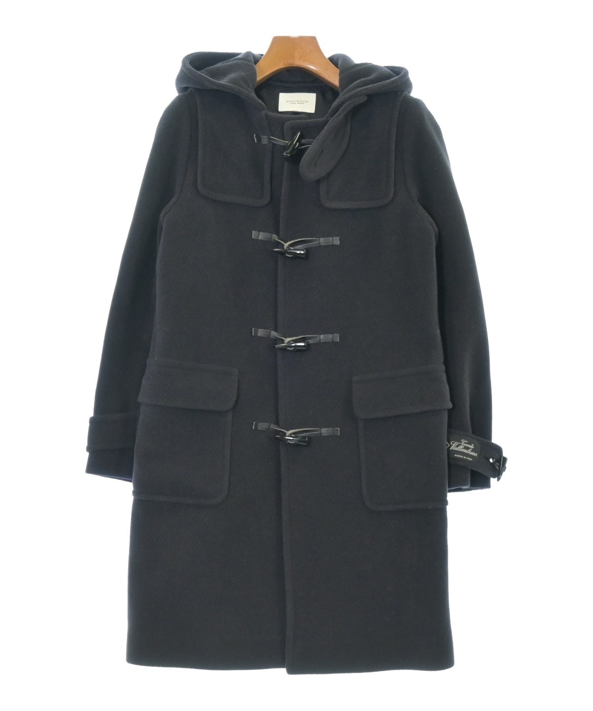 未使用級 ユナイテッドアローズ ダッフルコート 牛革 水色 36 S BEAUTY&YOUTH UNITED ARROWS（ビューティーアンドユースユナイテッド