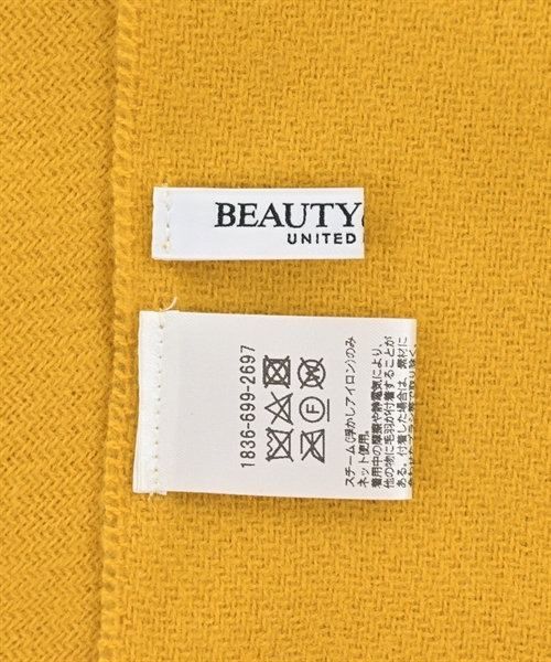 BEAUTY&YOUTH UNITED ARROWS（ビューティーアンドユースユナイテッドアローズ）ストール 黄 サイズ:- レディース/2200608055022