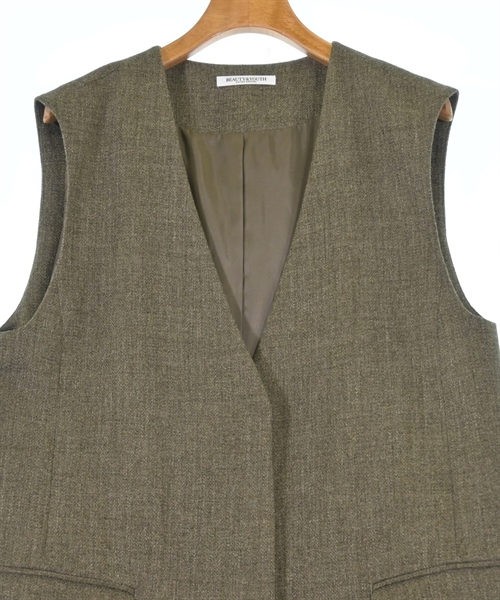 BEAUTY&YOUTH UNITED ARROWS（ビューティーアンドユースユナイテッドアローズ）ベスト カーキ サイズ:S レディース/2200613347068