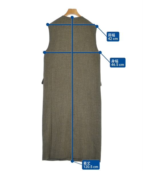 BEAUTY&YOUTH UNITED ARROWS（ビューティーアンドユースユナイテッドアローズ）ベスト カーキ サイズ:S レディース/2200613347068