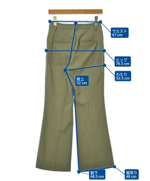 BEAUTY&YOUTH UNITED ARROWS（ビューティーアンドユースユナイテッドアローズ）スラックス カーキ サイズ:M レディース/2200693544203