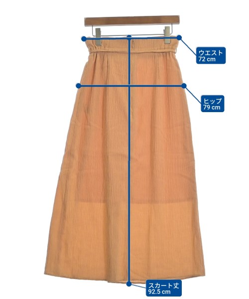 BEAUTY&YOUTH UNITED ARROWS（ビューティーアンドユースユナイテッドアローズ）ロング・マキシ丈スカート オレンジ サイズ:S レディース/2200646473246