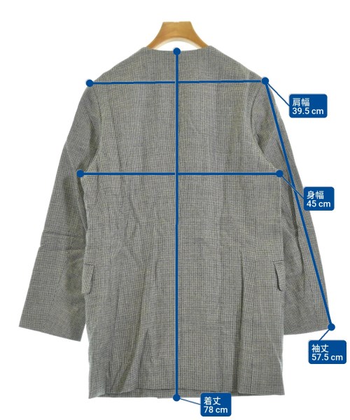 BEAUTY&YOUTH UNITED ARROWS（ビューティーアンドユースユナイテッドアローズ）ノーカラージャケット グレー サイズ:S レディース/2200653811017