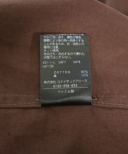 BEAUTY&YOUTH UNITED ARROWS（ビューティーアンドユースユナイテッドアローズ）ブラウス 茶 サイズ:F レディース/2200709243052