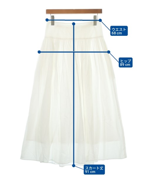 BEAUTY&YOUTH UNITED ARROWS（ビューティーアンドユースユナイテッドアローズ）ロング・マキシ丈スカート 白 サイズ:M レディース/2200688949068