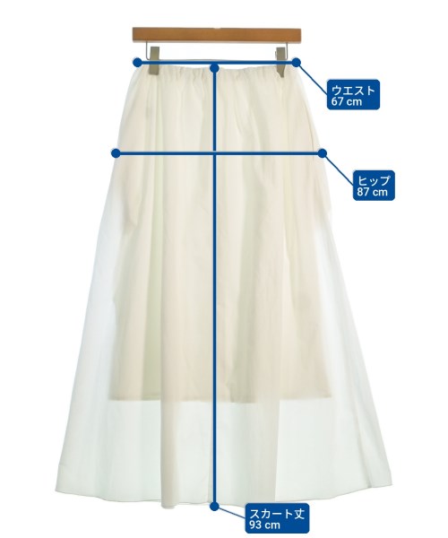 BEAUTY&YOUTH UNITED ARROWS（ビューティーアンドユースユナイテッドアローズ）ロング・マキシ丈スカート 白 サイズ:M レディース/2200712854092
