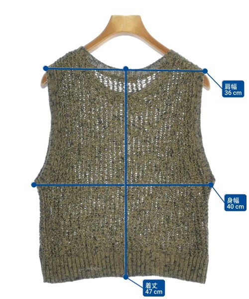 BEAUTY&YOUTH UNITED ARROWS（ビューティーアンドユースユナイテッドアローズ）ベスト カーキ サイズ:-(S位) レディース/2200702619151