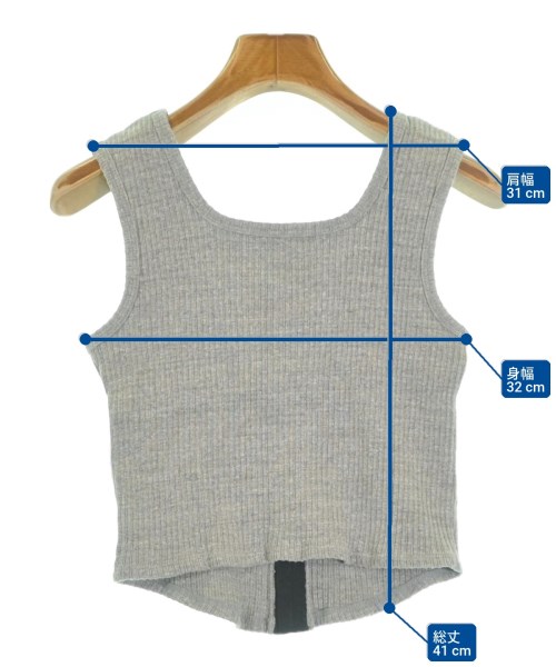BEAUTY&YOUTH UNITED ARROWS（ビューティーアンドユースユナイテッドアローズ）タンクトップ グレー サイズ:F レディース/2200628470126