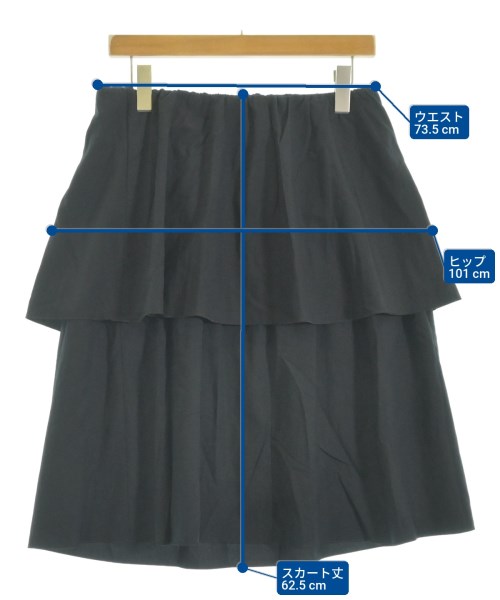 BEAUTY&YOUTH UNITED ARROWS（ビューティーアンドユースユナイテッドアローズ）ひざ丈スカート 黒 サイズ:-(M位) レディース/2200639240039