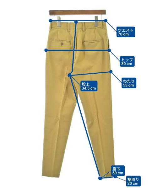 BEAUTY&YOUTH UNITED ARROWS（ビューティーアンドユースユナイテッドアローズ）スラックス 黄 サイズ:L レディース/2200639805016