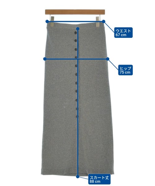BEAUTY&YOUTH UNITED ARROWS（ビューティーアンドユースユナイテッドアローズ）ロング・マキシ丈スカート グレー サイズ:M レディース/2200633291716