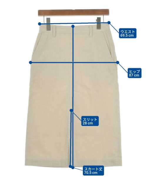 BEAUTY&YOUTH UNITED ARROWS（ビューティーアンドユースユナイテッドアローズ）ロング・マキシ丈スカート 白 サイズ:S レディース/2200652641011