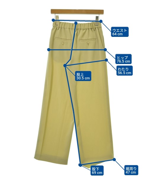 BEAUTY&YOUTH UNITED ARROWS（ビューティーアンドユースユナイテッドアローズ）スラックス 黄 サイズ:S レディース/2200705253024