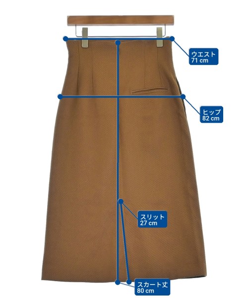 BEAUTY&YOUTH UNITED ARROWS（ビューティーアンドユースユナイテッドアローズ）ひざ丈スカート 茶 サイズ:M レディース/2200706131314