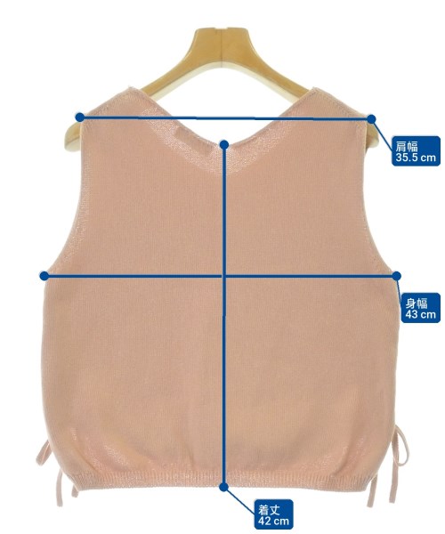 BEAUTY&YOUTH UNITED ARROWS（ビューティーアンドユースユナイテッドアローズ）ベスト/ノースリーブ ピンク サイズ:-(L位) レディース/2200707326016