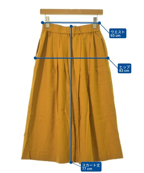 BEAUTY&YOUTH UNITED ARROWS（ビューティーアンドユースユナイテッドアローズ）ロング・マキシ丈スカート 黄 サイズ:-(M位) レディース/2200722459034