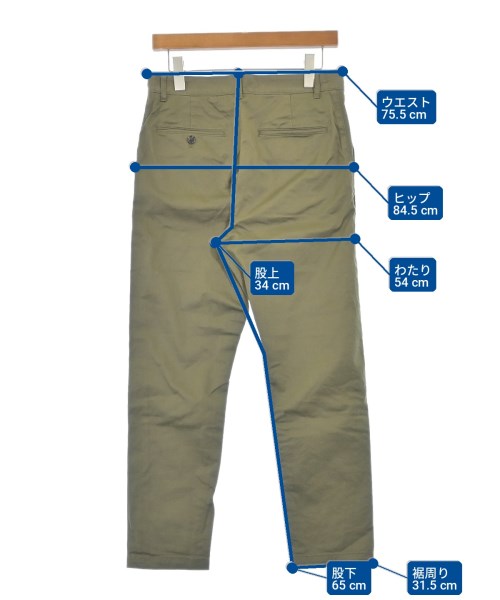 BEAUTY&YOUTH UNITED ARROWS（ビューティーアンドユースユナイテッドアローズ）チノパン カーキ サイズ:S レディース/2200724281114