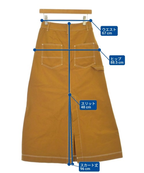 BEAUTY&YOUTH UNITED ARROWS（ビューティーアンドユースユナイテッドアローズ）ロング・マキシ丈スカート 黄 サイズ:M レディース/2200684858135