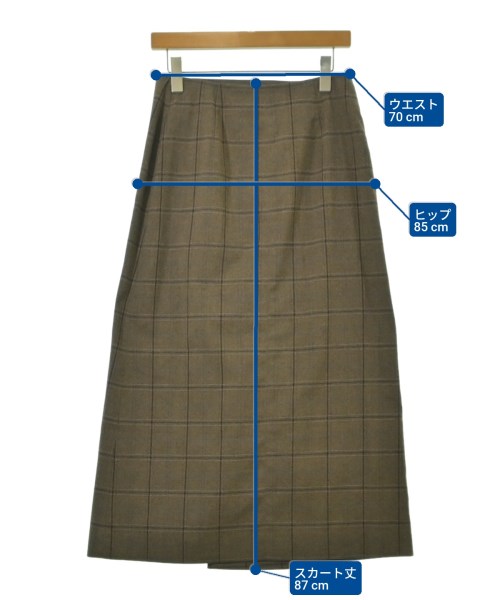 BEAUTY&YOUTH UNITED ARROWS（ビューティーアンドユースユナイテッドアローズ）ロング・マキシ丈スカート 茶 サイズ:L レディース/2200692009017