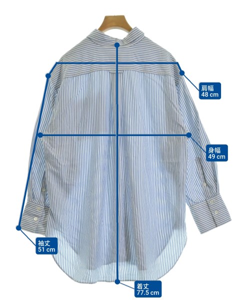 green label relaxing（グリーンレーベルリラクシング）カジュアルシャツ 青 サイズ:F レディース/2200619258030