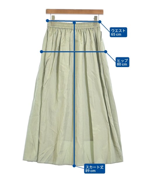 green label relaxing（グリーンレーベルリラクシング）ロング・マキシ丈スカート 緑 サイズ:-(S位) レディース/2200629758087
