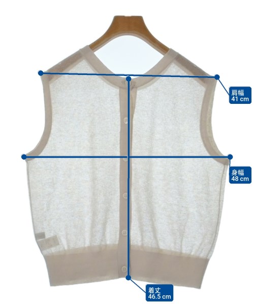 green label relaxing（グリーンレーベルリラクシング）ベスト ベージュ サイズ:F レディース/2200621394061