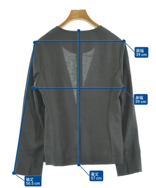 green label relaxing（グリーンレーベルリラクシング）ノーカラージャケット グレー サイズ:40(M位) レディース/2200619113070