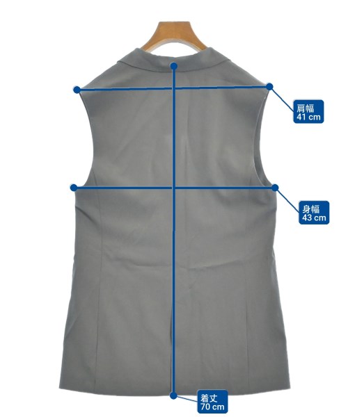 green label relaxing（グリーンレーベルリラクシング）ベスト グレー サイズ:F レディース/2200623278086