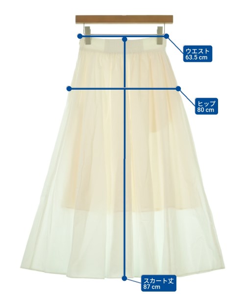 green label relaxing（グリーンレーベルリラクシング）ロング・マキシ丈スカート 白 サイズ:38(M位) レディース/2200623330081