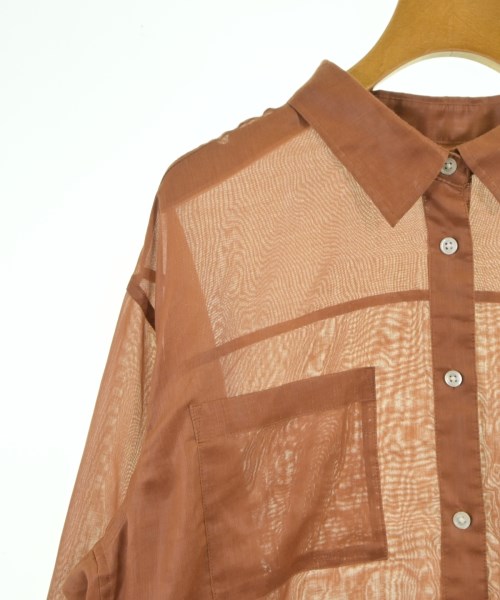 green label relaxing（グリーンレーベルリラクシング）カジュアルシャツ 茶 サイズ:F レディース/2200615276397