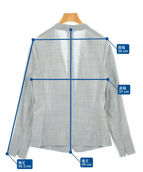 green label relaxing（グリーンレーベルリラクシング）ノーカラージャケット グレー サイズ:36(S位) レディース/2200620390163