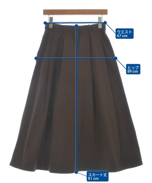 green label relaxing（グリーンレーベルリラクシング）ロング・マキシ丈スカート 茶 サイズ:38(M位) レディース/2200626477097