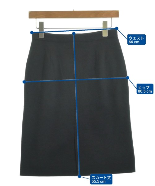 green label relaxing（グリーンレーベルリラクシング）ひざ丈スカート 黒 サイズ:38(M位) レディース/2200634597213