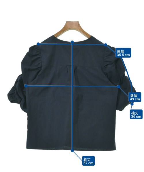 green label relaxing（グリーンレーベルリラクシング）ブラウス 紺 サイズ:F レディース/2200627915031