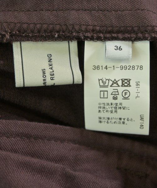 green label relaxing（グリーンレーベルリラクシング）スラックス 茶 サイズ:36(S位) レディース/2200628714046