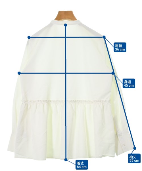 green label relaxing（グリーンレーベルリラクシング）カジュアルシャツ 白 サイズ:F レディース/2200625292059