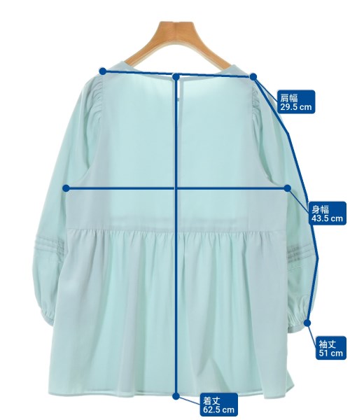 green label relaxing（グリーンレーベルリラクシング）ブラウス 青 サイズ:F レディース/2200625292073