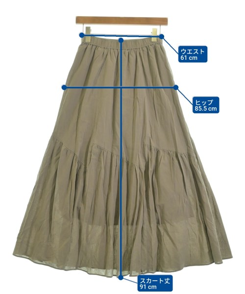 green label relaxing（グリーンレーベルリラクシング）ロング・マキシ丈スカート ベージュ サイズ:-(M位) レディース/2200636946095