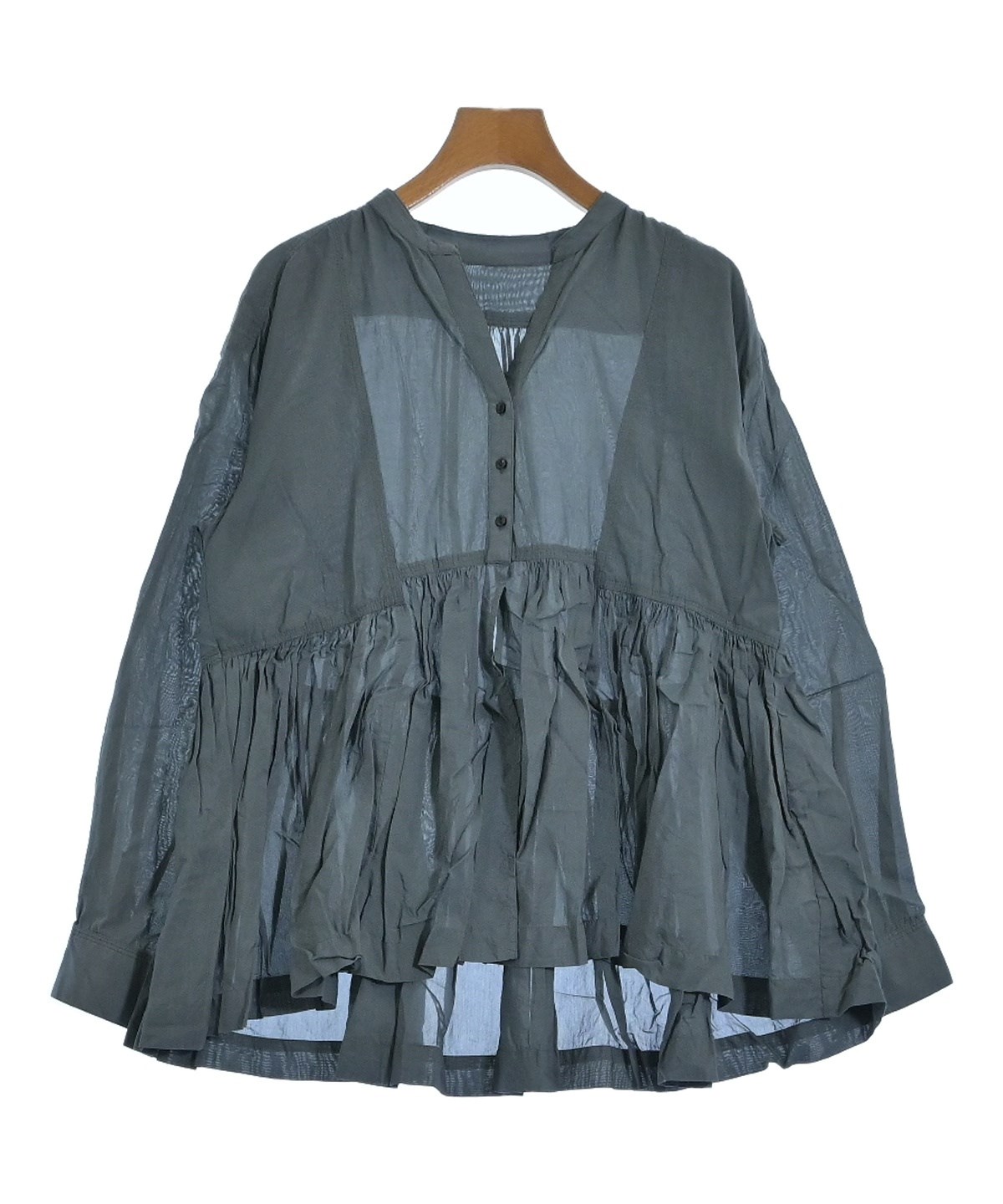 green label relaxing（グリーンレーベルリラクシング）ブラウス 緑