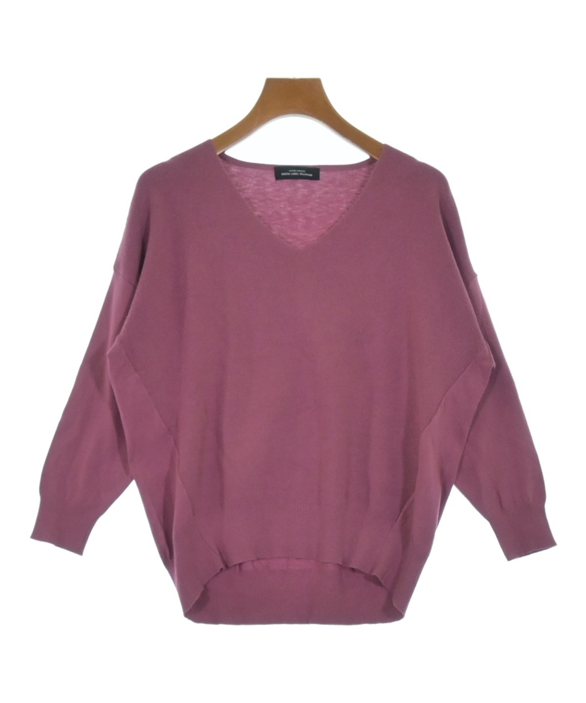 最終セール　green label relaxing ノーカラー コート　ピンク green label relaxing（グリーンレーベルリラクシング）の