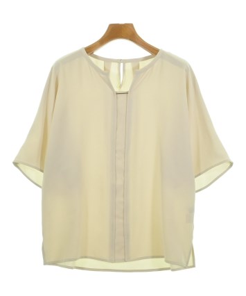 【グリーンレーベルリラクシング】カットソー テロ トロみ シフォン 白 古着 green label relaxing（グリーンレーベルリラクシング）ブラウス