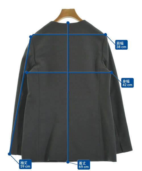 green label relaxing（グリーンレーベルリラクシング）ノーカラージャケット グレー サイズ:40(M位) レディース/2200613582018