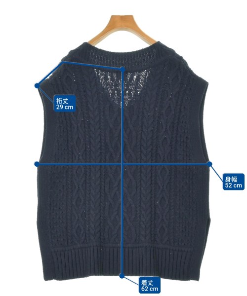 green label relaxing（グリーンレーベルリラクシング）ベスト 紺 サイズ:F レディース/2200622313016