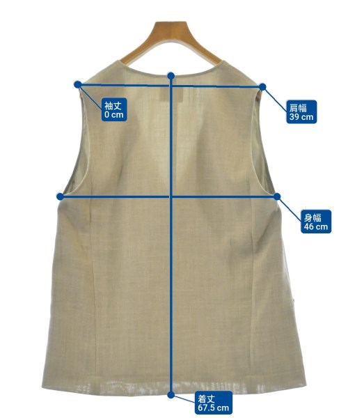 green label relaxing（グリーンレーベルリラクシング）ベスト ベージュ サイズ:F レディース/2200609995020