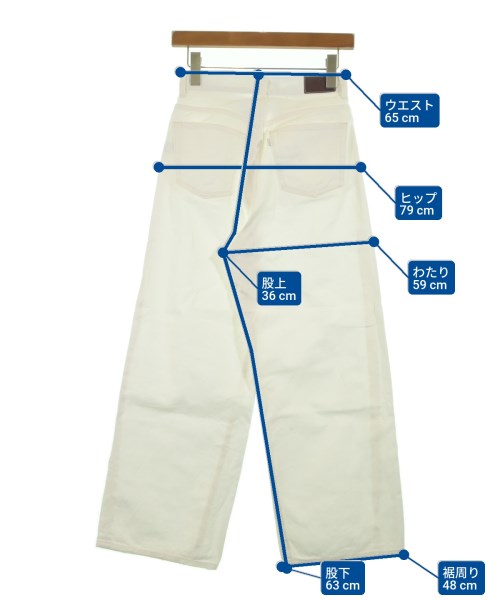 green label relaxing（グリーンレーベルリラクシング）デニムパンツ 白 サイズ:34(XS位) レディース/2200623067031