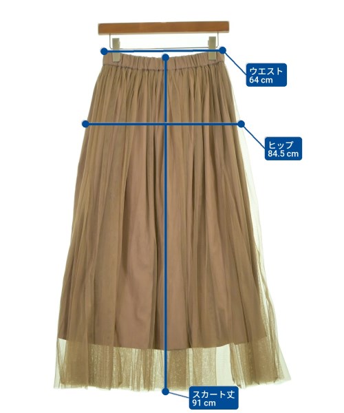 green label relaxing（グリーンレーベルリラクシング）ロング・マキシ丈スカート 茶 サイズ:-(S位) レディース/2200612507180