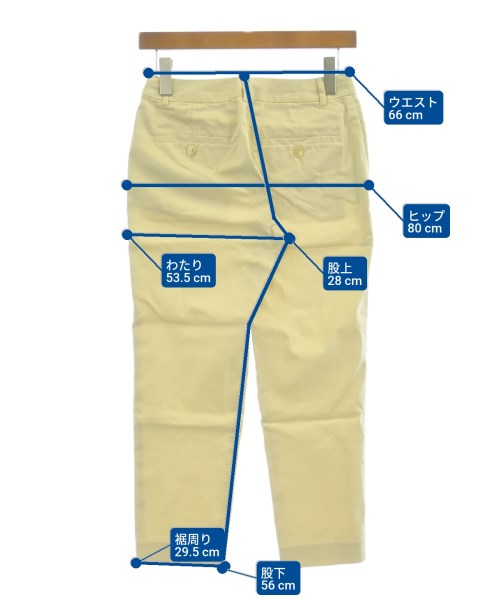 green label relaxing（グリーンレーベルリラクシング）チノパン 白 サイズ:36(S位) レディース/2200615027029