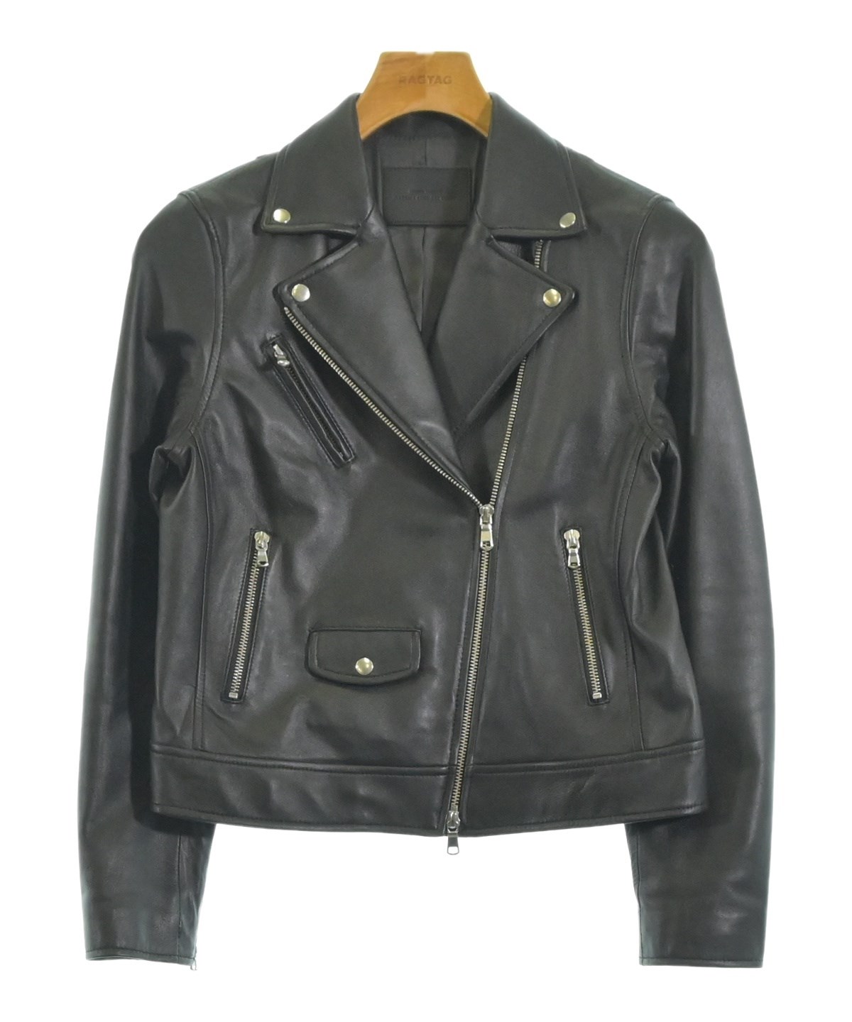 グリーンレーベルリラクシング ラムレザーライダースジャケット 40