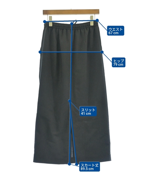 green label relaxing（グリーンレーベルリラクシング）ロング・マキシ丈スカート 黒 サイズ:38(M位) レディース/2200626768171