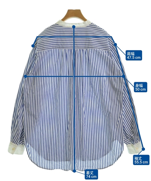 green label relaxing（グリーンレーベルリラクシング）カジュアルシャツ 青 サイズ:F レディース/2200615316062